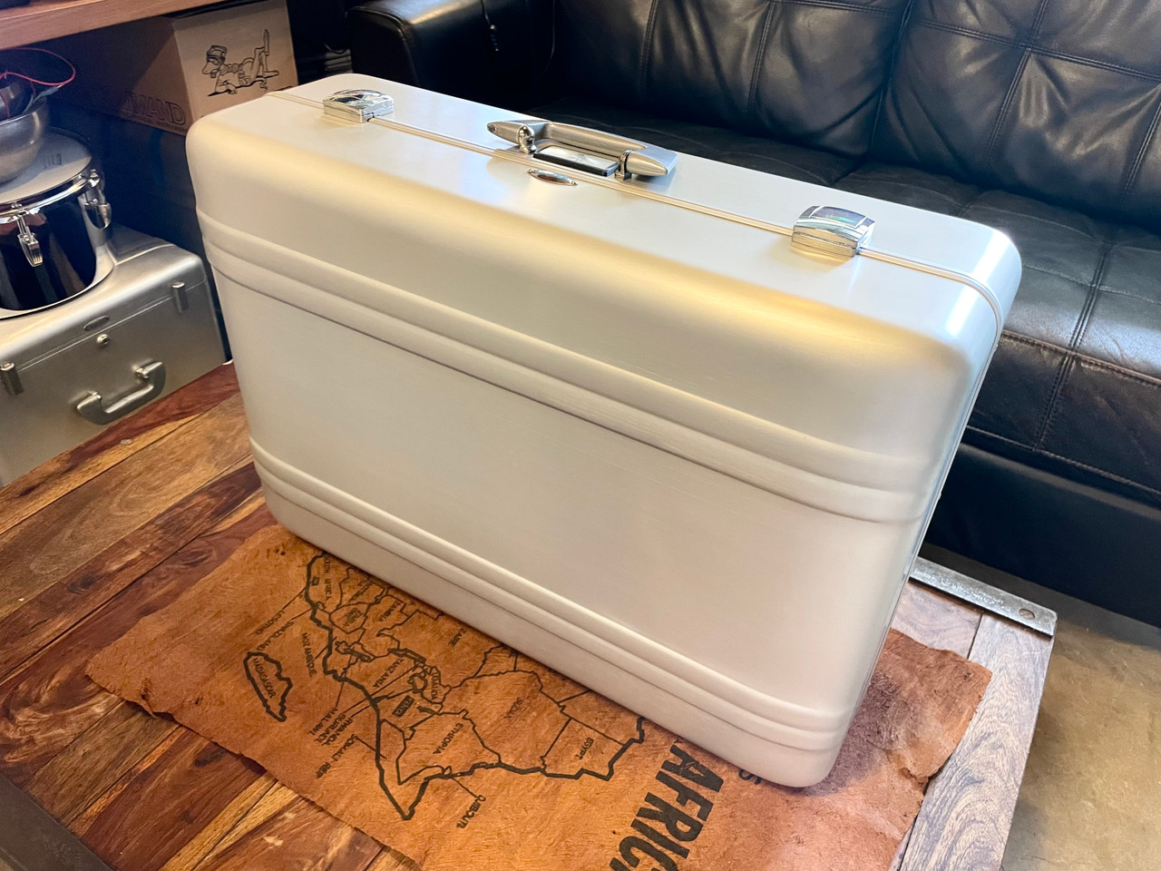 Buchla Tiptop 200t series with BPNYC ZERO Halliburton Eurorack Modular Travel Case SILVER 122hp 9U w/MARF